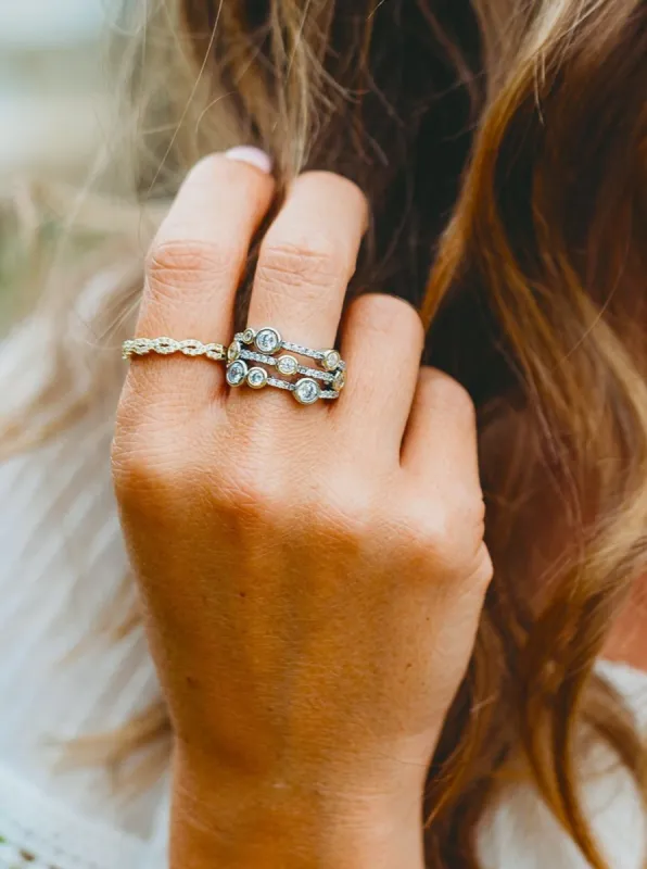 Bejeweled Clustered Crystal Ring sold by Victoria Emerson