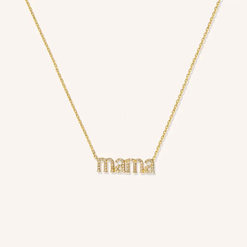 Pavé Mama Necklace sold by Victoria Emerson