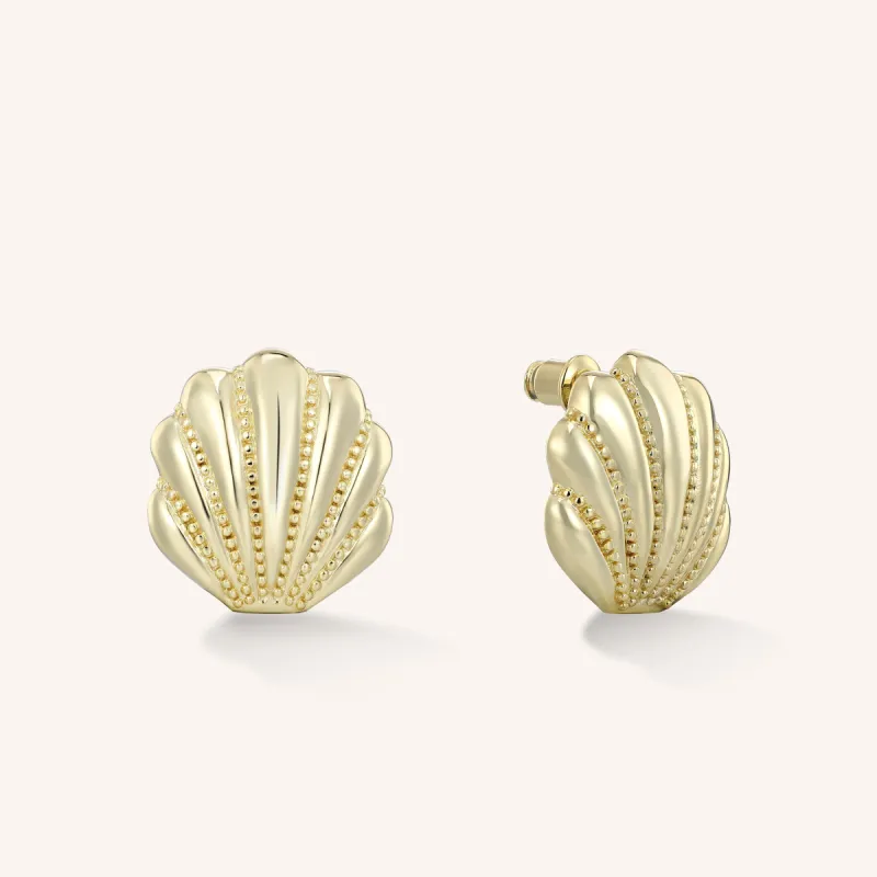 Scallop Shell Stud Earrings sold by Victoria Emerson