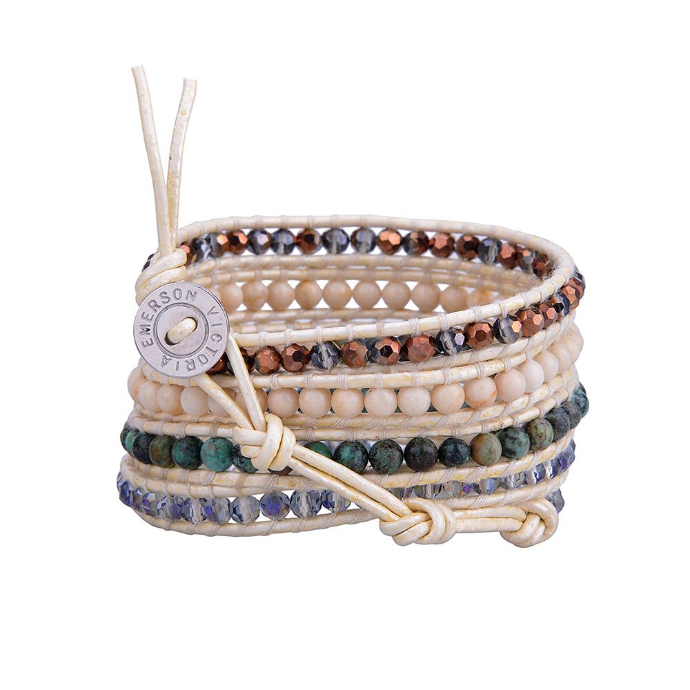 Sea Green Turquoise and Jasper on Ivory sold by Victoria Emerson product image thumbnail 3