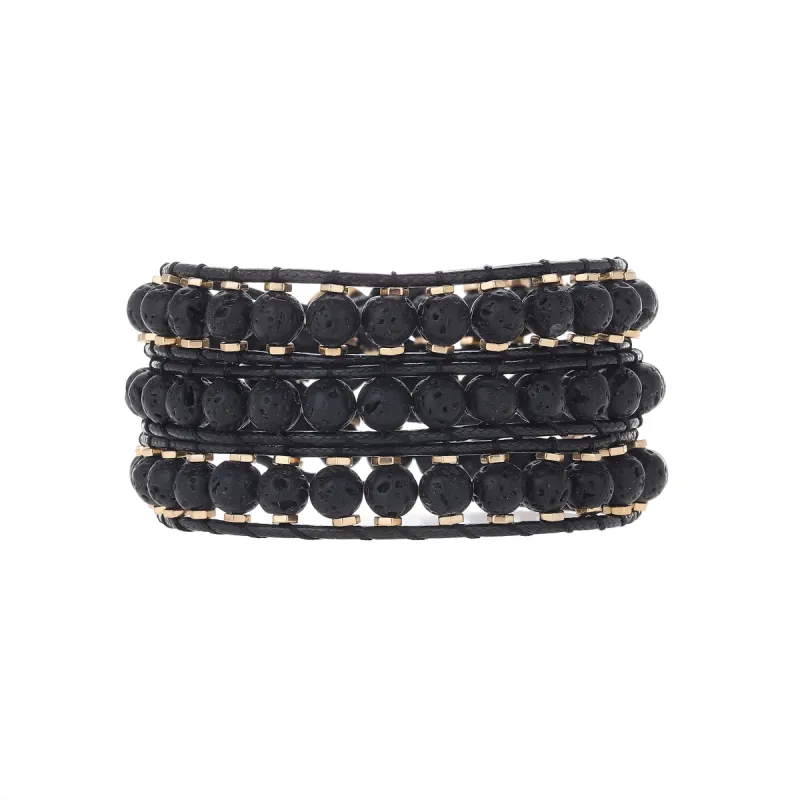 Lava Stone On Black - Vegan sold by Victoria Emerson