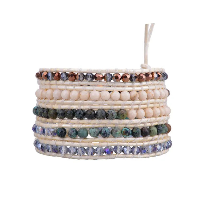 Sea Green Turquoise and Jasper on Ivory sold by Victoria Emerson