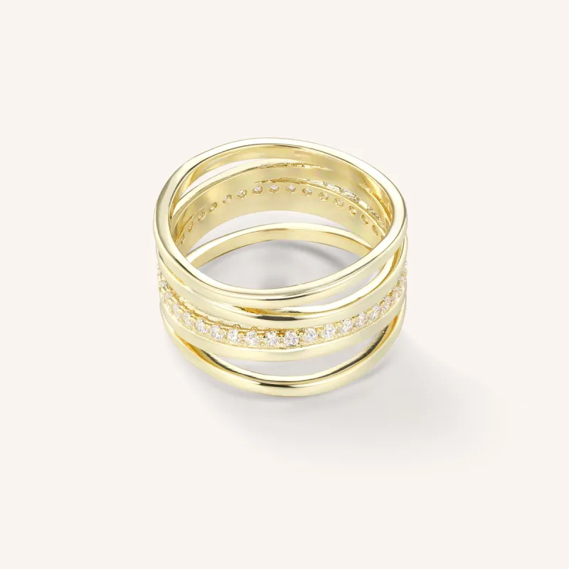 Crossover Multilayered Ring sold by Victoria Emerson