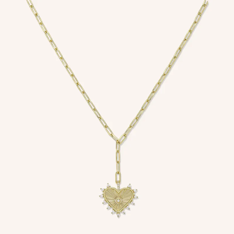 Sunburst Heart Pendant Necklace sold by Victoria Emerson