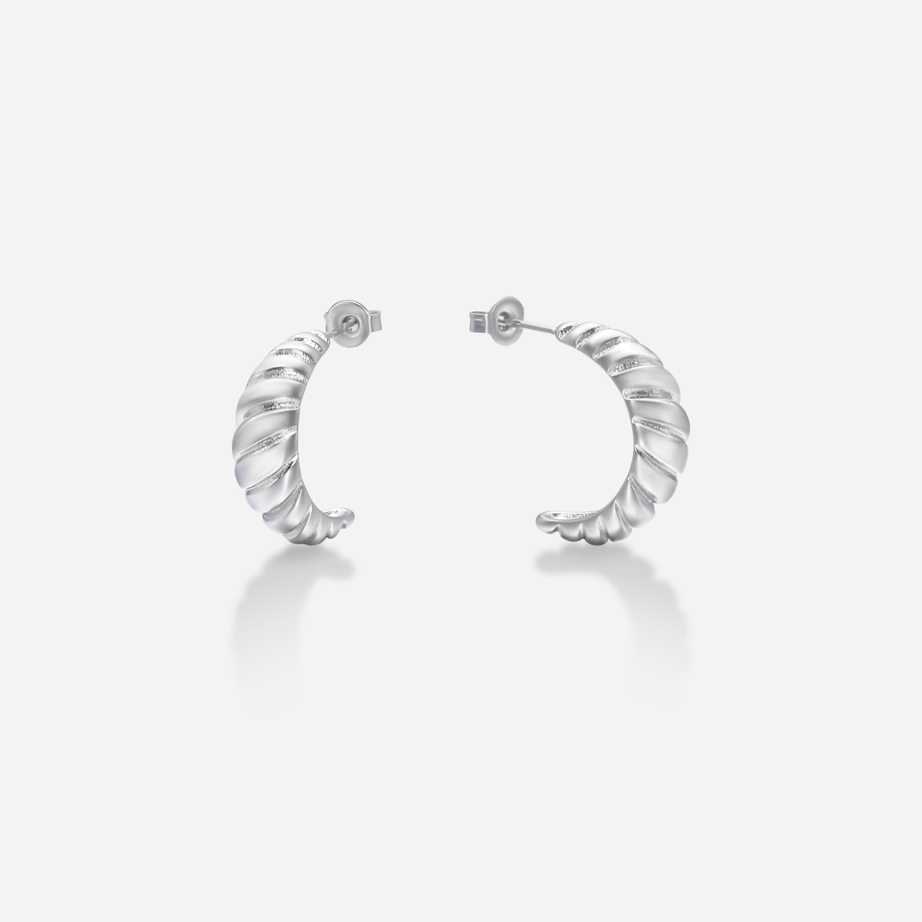 Elisa Silver Croissant Earrings sold by Victoria Emerson product image thumbnail 3