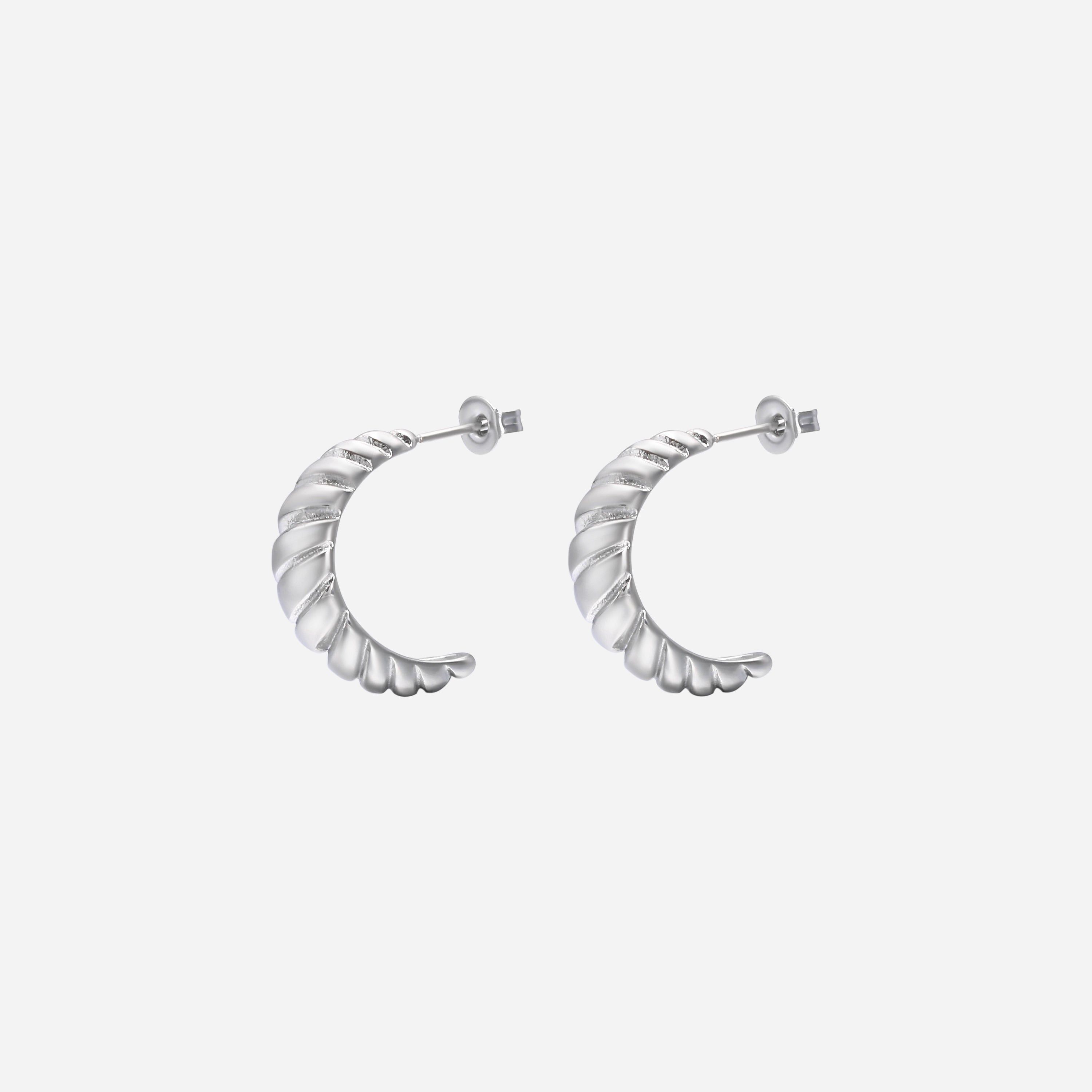 Elisa Silver Croissant Earrings sold by Victoria Emerson product image thumbnail 2