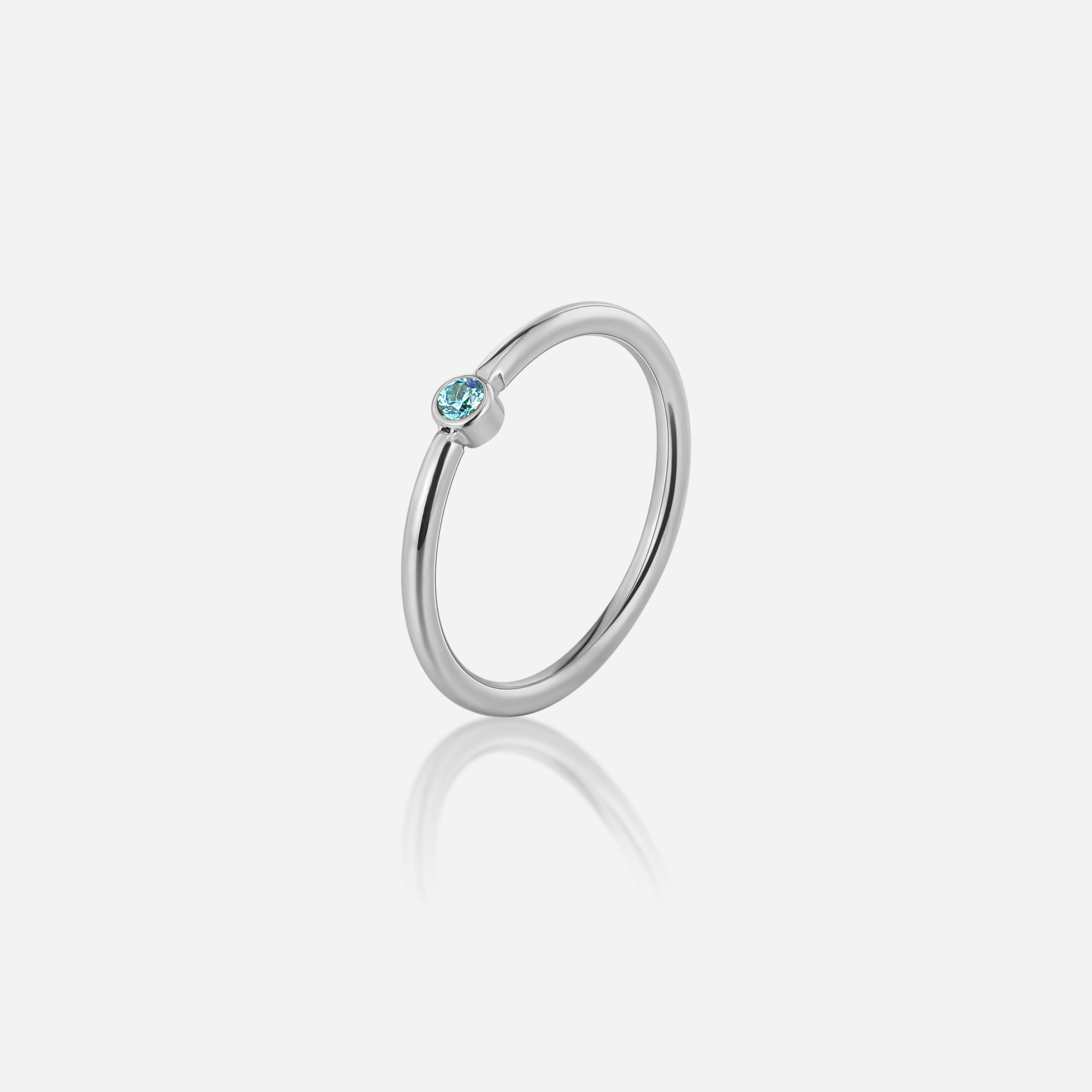 Mini Stackable Birthstone Ring - Silver sold by Victoria Emerson product image thumbnail 12
