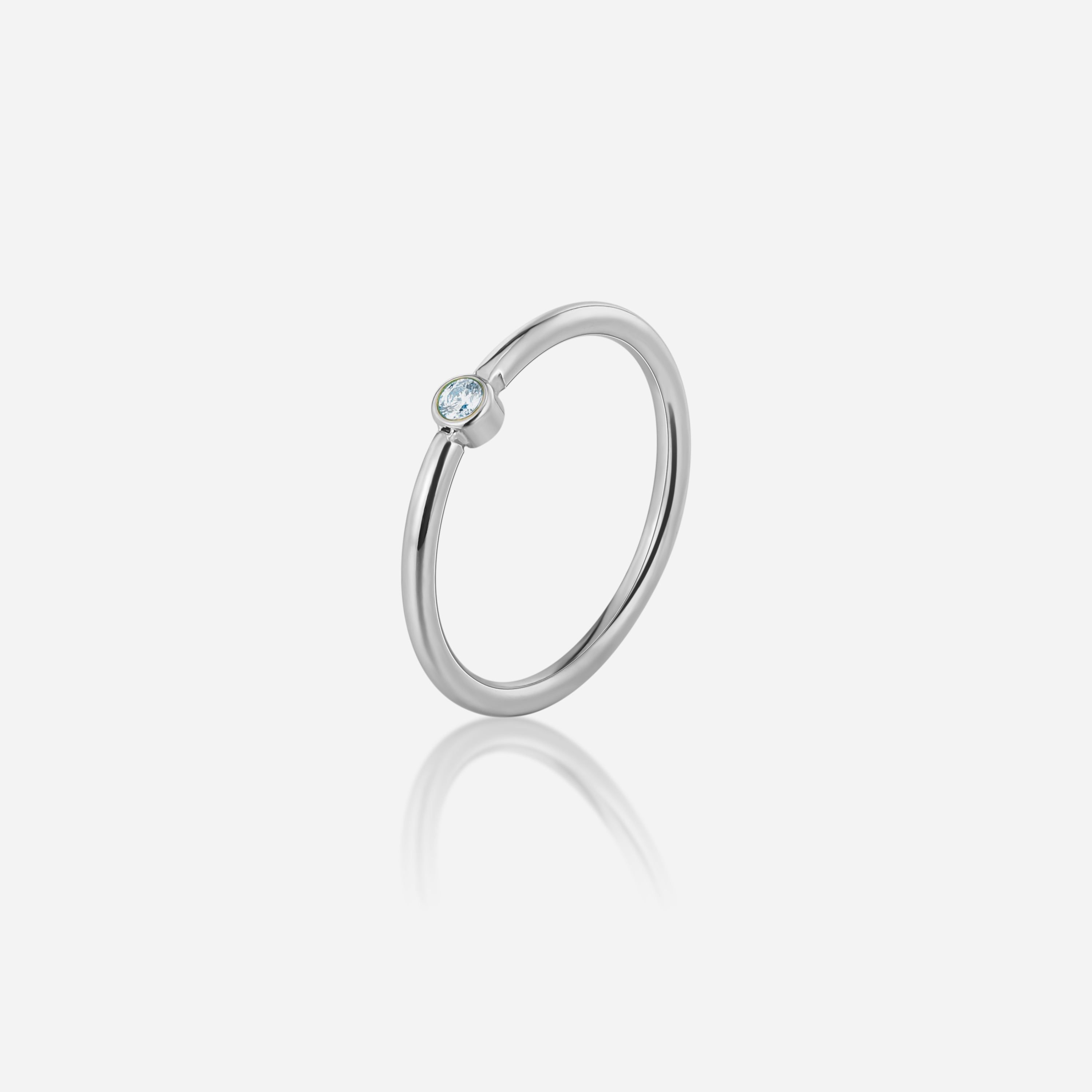 Mini Stackable Birthstone Ring - Silver sold by Victoria Emerson product image thumbnail 3