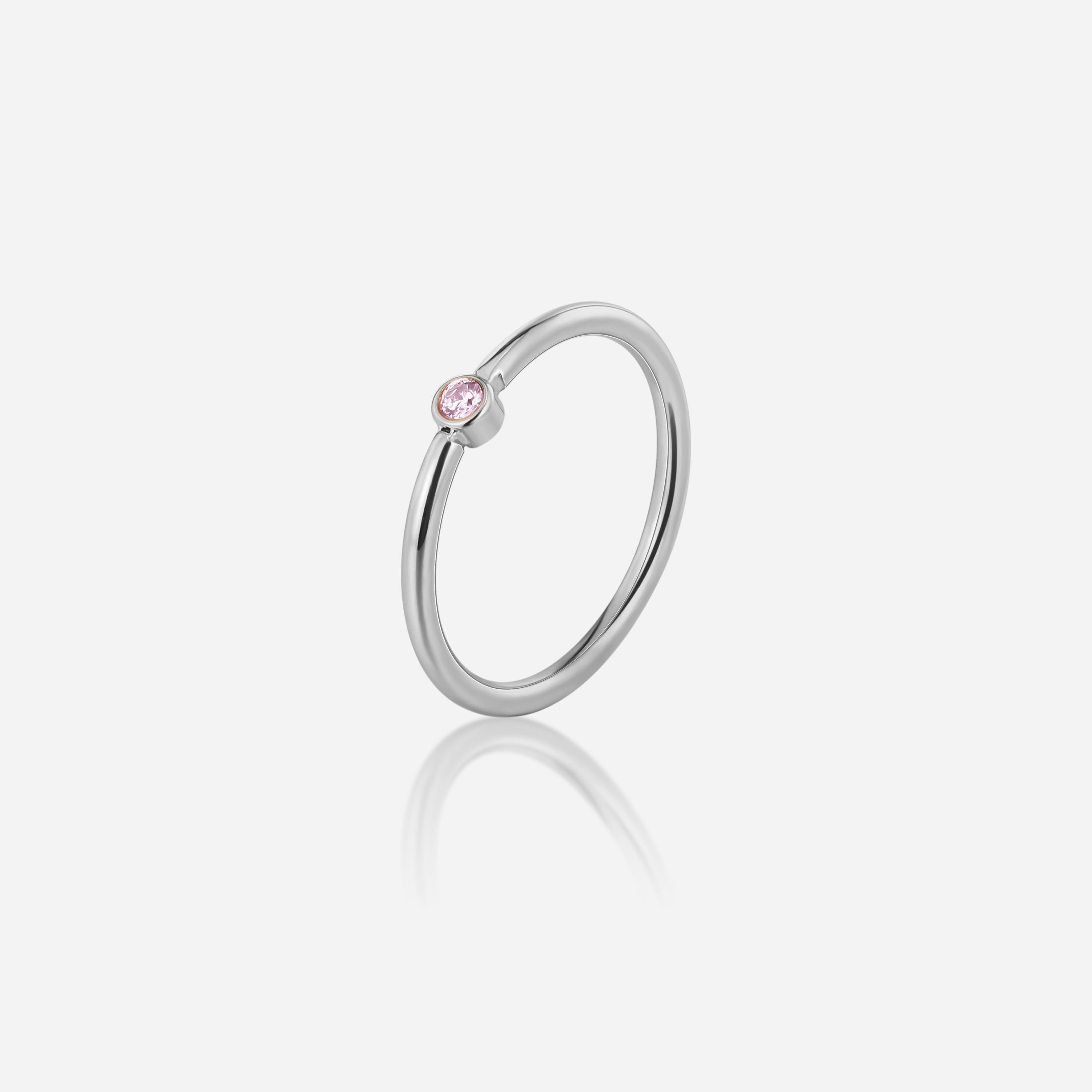 Mini Stackable Birthstone Ring - Silver sold by Victoria Emerson product image thumbnail 6
