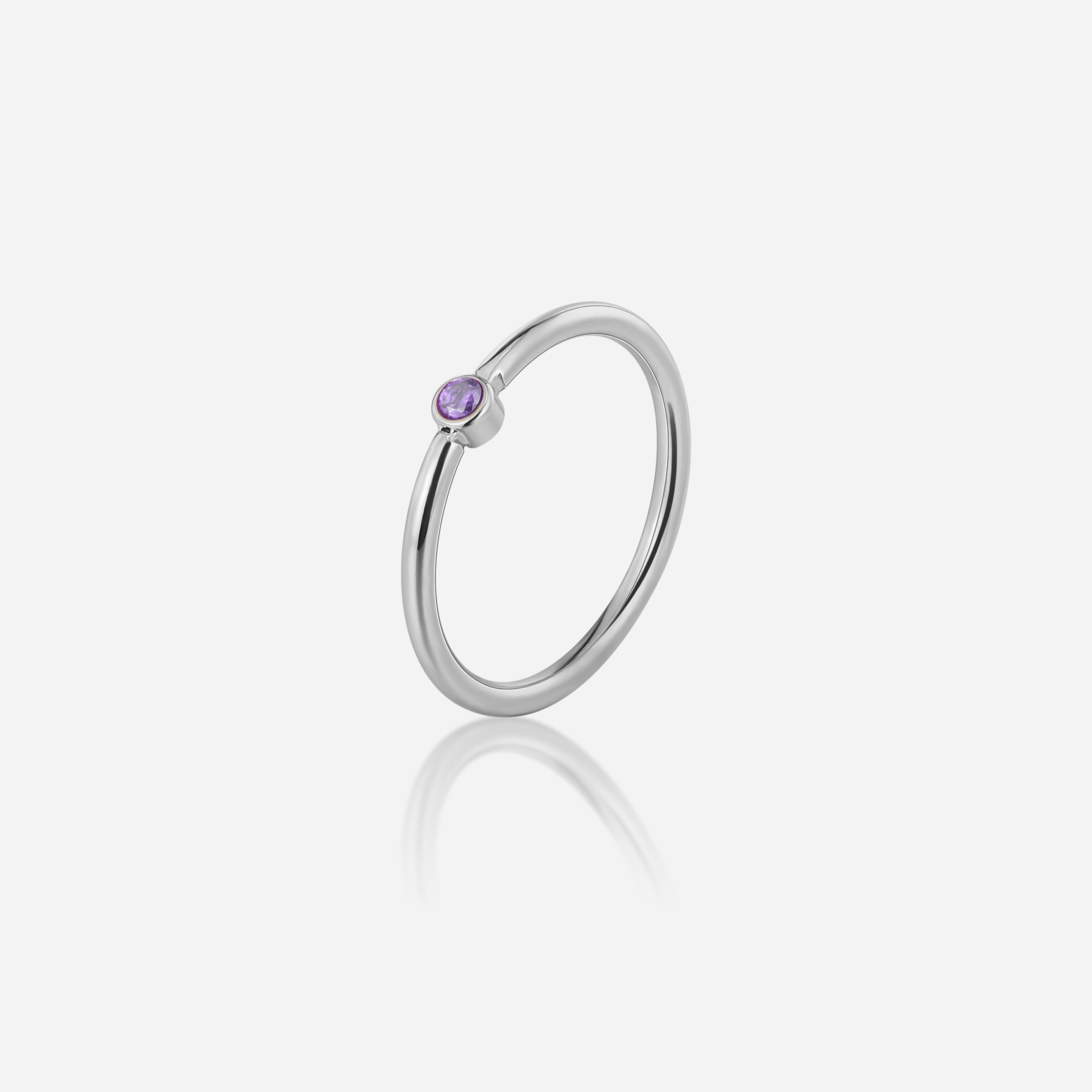 Mini Stackable Birthstone Ring - Silver sold by Victoria Emerson product image thumbnail 2