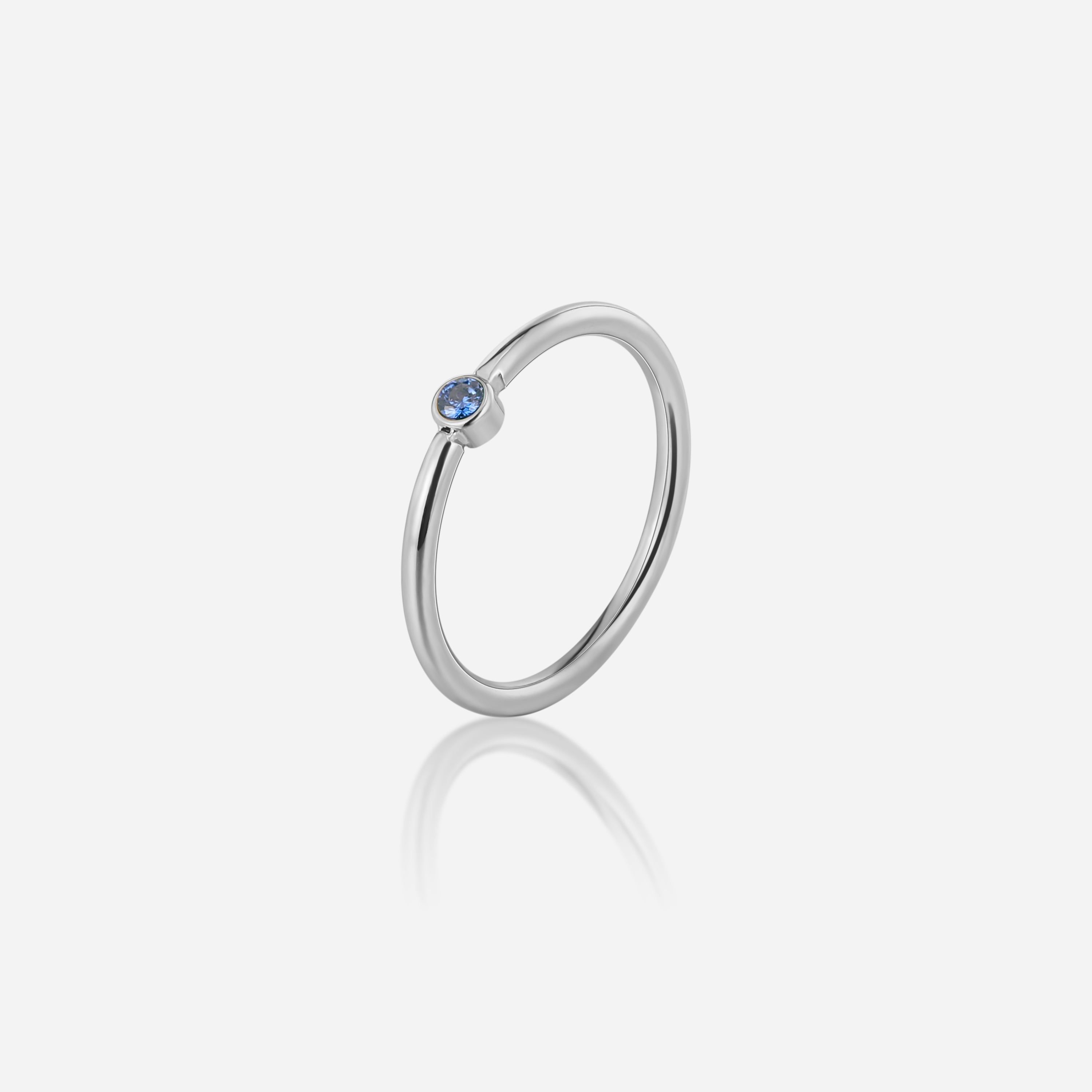 Mini Stackable Birthstone Ring - Silver sold by Victoria Emerson product image thumbnail 9