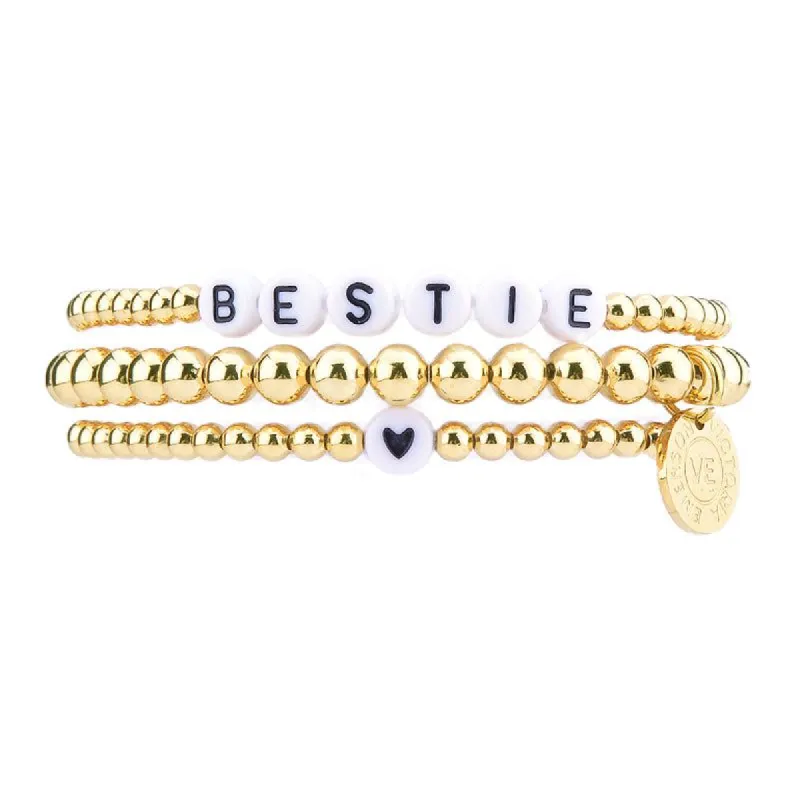 Gold Bestie Stacking Bracelet Set sold by Victoria Emerson
