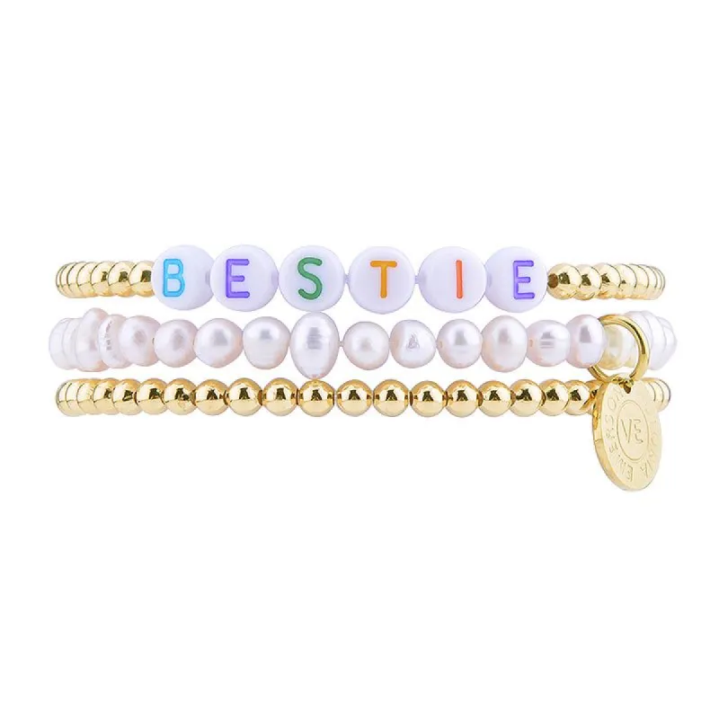 Colorful Bestie Stacking Bracelet Set sold by Victoria Emerson