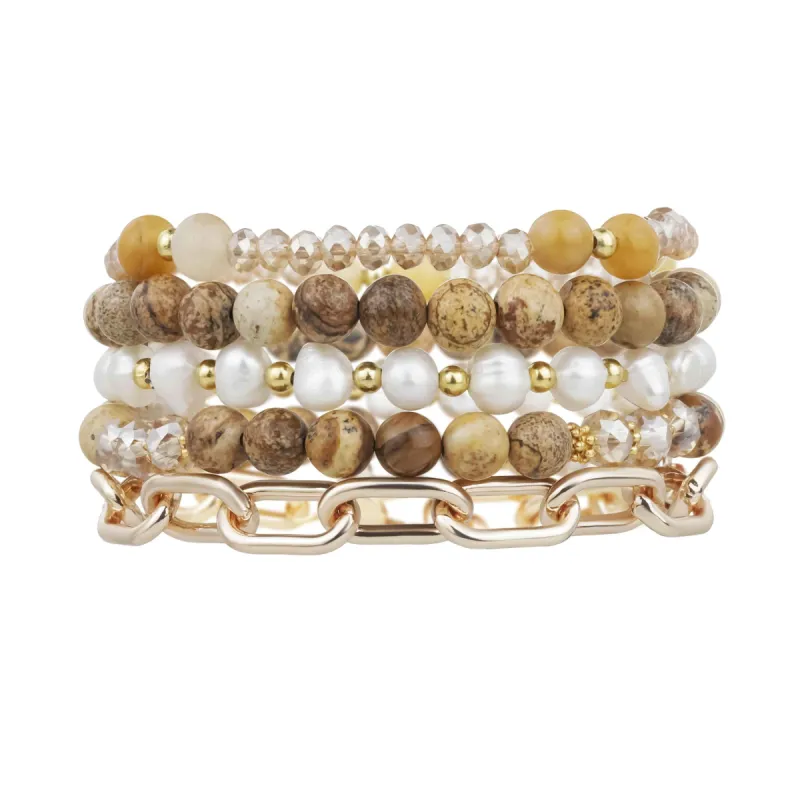 Jasper Stacking Bracelet Set sold by Victoria Emerson