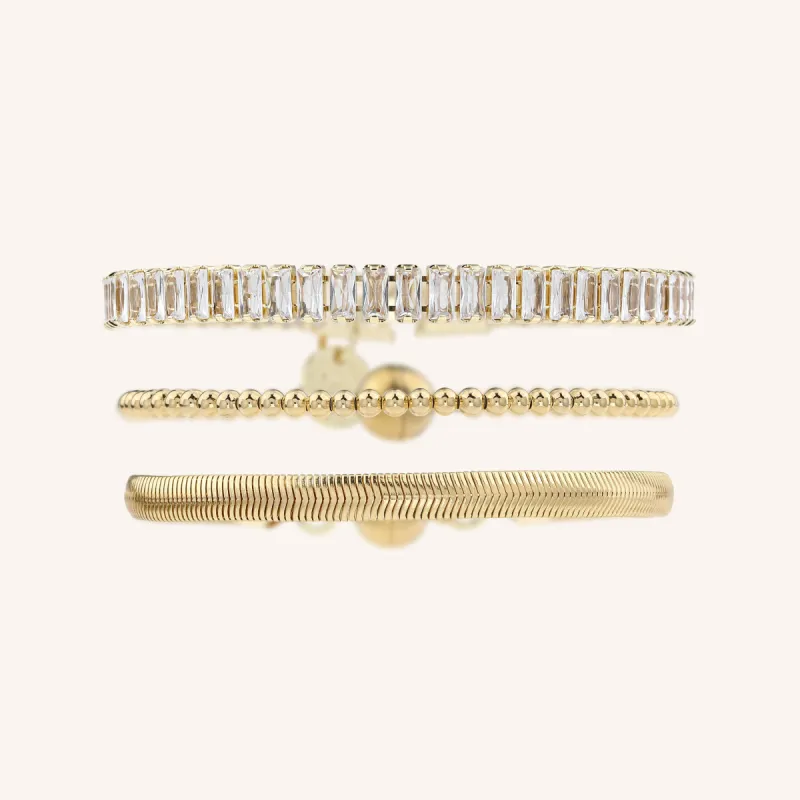 Champagne Crystal Stacking Set sold by Victoria Emerson