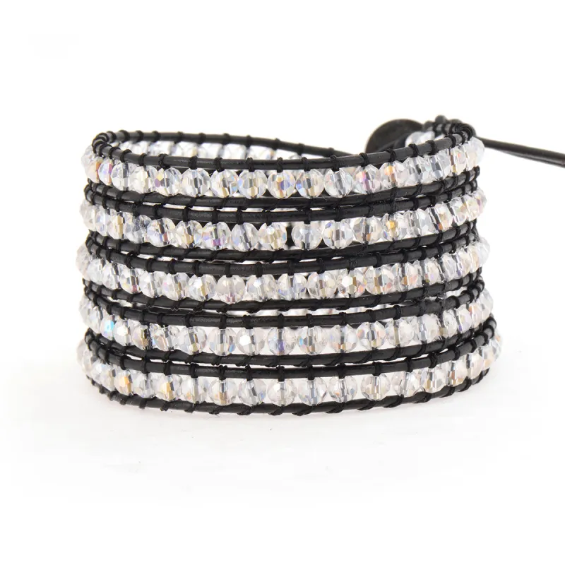 Crystals on Black Leather sold by Victoria Emerson