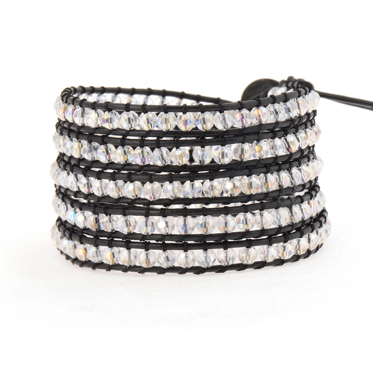 Crystals on Black Leather sold by Victoria Emerson