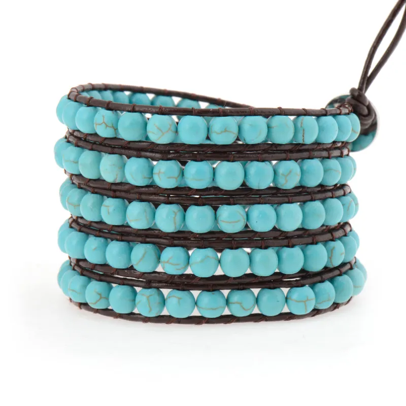 Turquoise on Brown Leather sold by Victoria Emerson