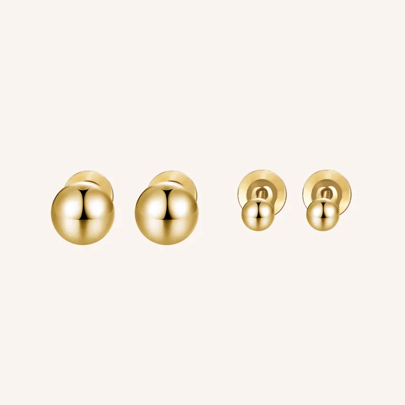 Hillary Gold Stud Earring Set sold by Victoria Emerson