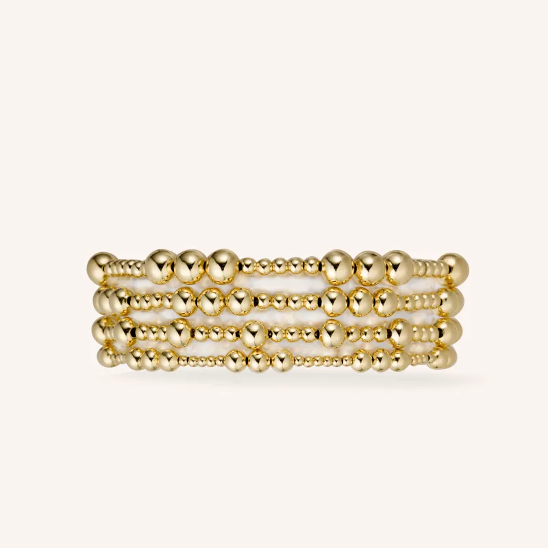 Mixed Sized Gold Stacking Set sold by Victoria Emerson