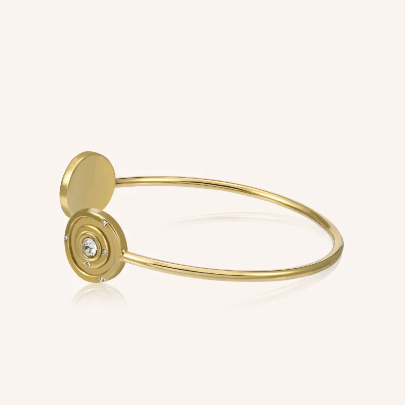 Rachel Classic Gold Crystal Bangle sold by Victoria Emerson