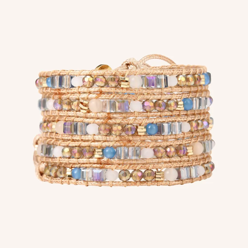 Sunset Crystals Five Wrap Bracelet sold by Victoria Emerson