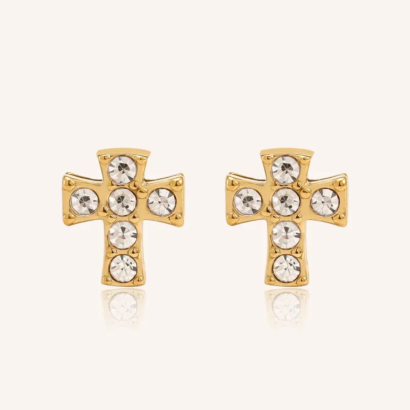 Mini Cross Studs sold by Victoria Emerson