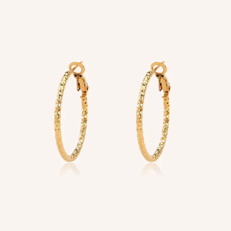 Katia Textured Hoop Earrings sold by Victoria Emerson
