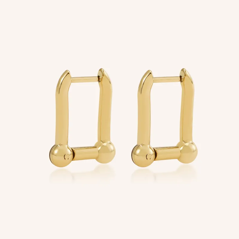Jackie Geometric Hoop Earrings sold by Victoria Emerson