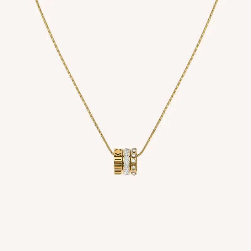 Crystal Time Necklace made by Victoria Emerson