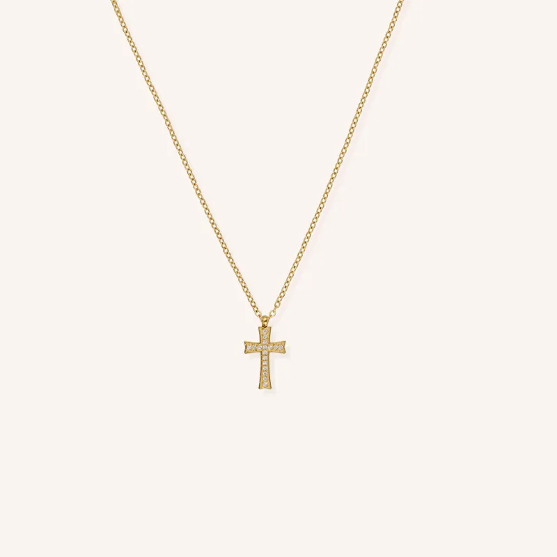 Faith Crystal Cross Necklace sold by Victoria Emerson