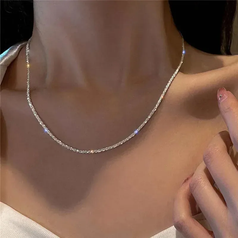 Sterling Silver Clavicle Necklace sold by Victoria Emerson