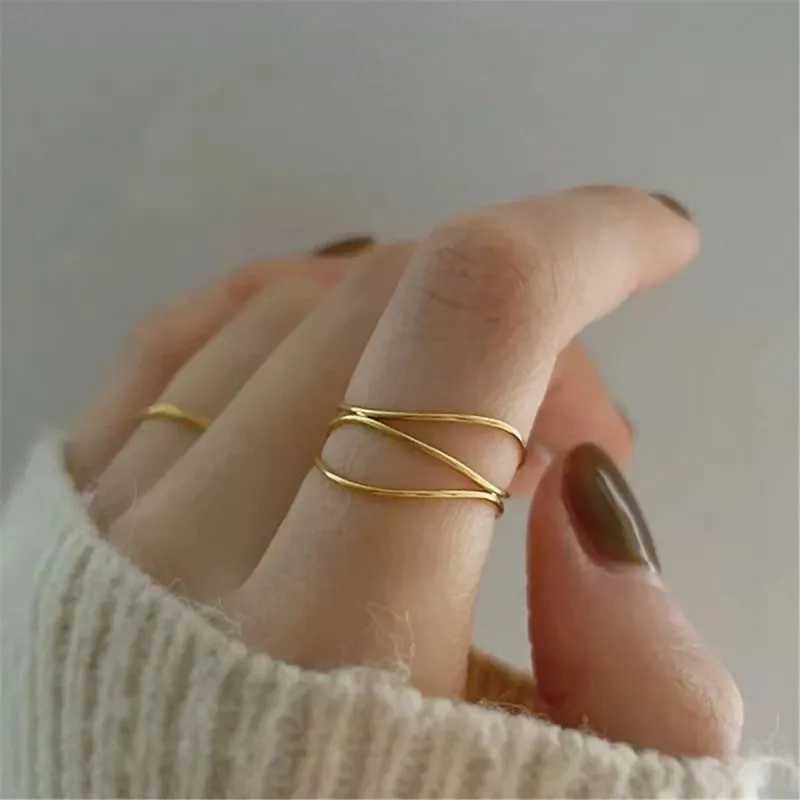 Vintage Multi-Layer Gold Ring made by Victoria Emerson