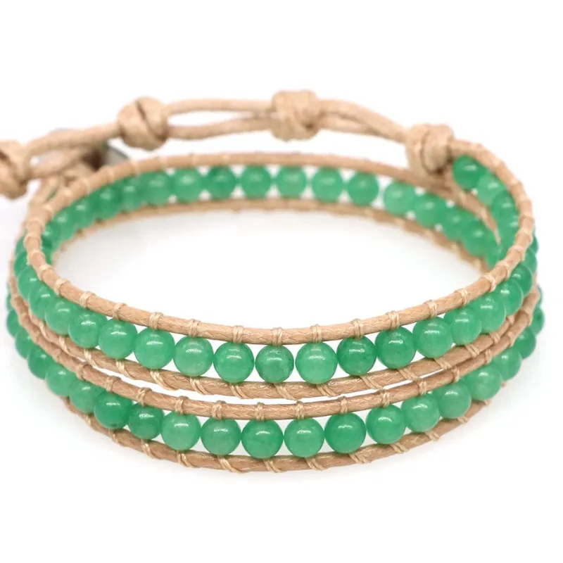 Green Aventurine Wrap Bracelet - 2 Wrap sold by Victoria Emerson