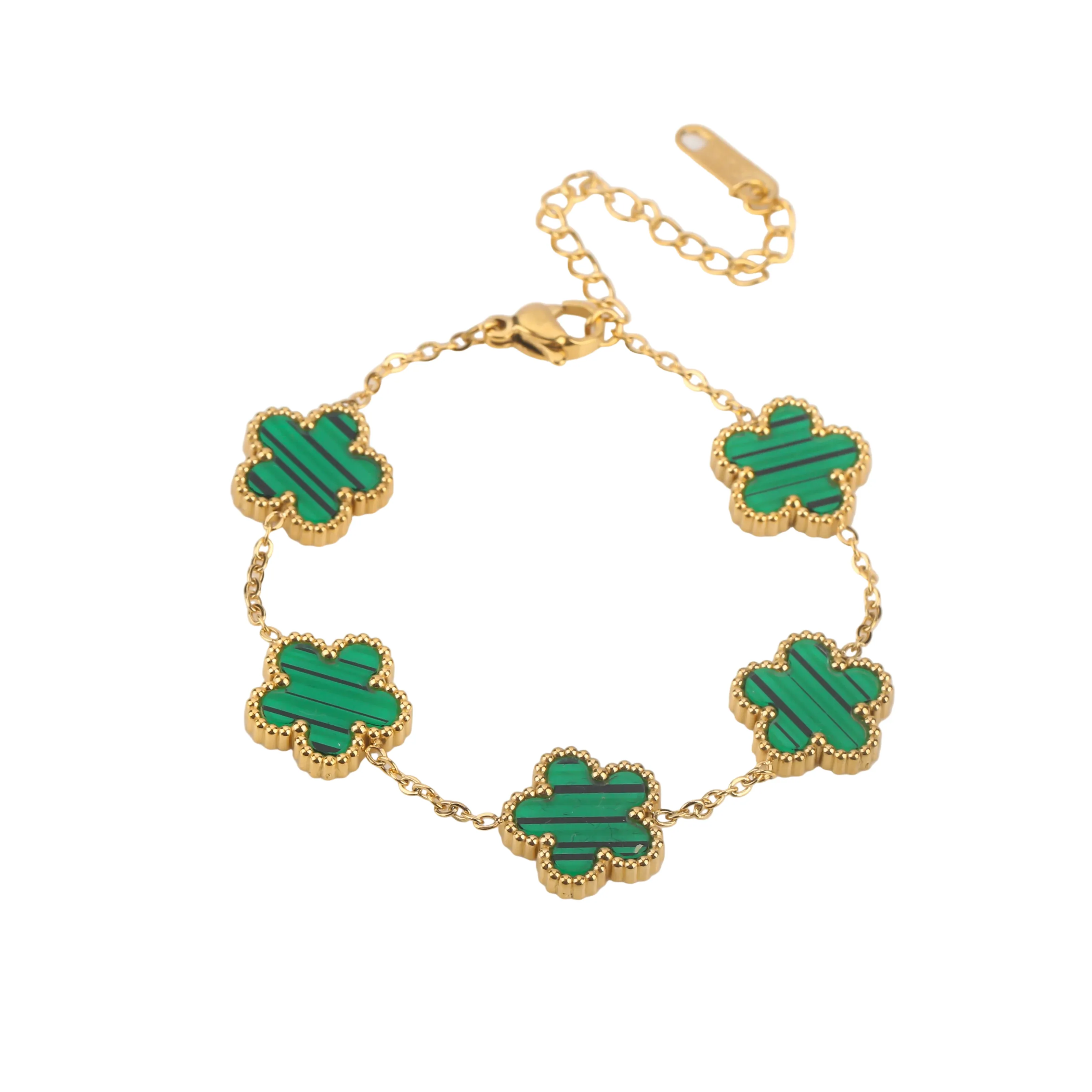 Green Clover Gold Bracelet sold by Victoria Emerson
