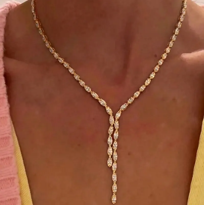 The Luma Y-Chain Necklace sold by Victoria Emerson