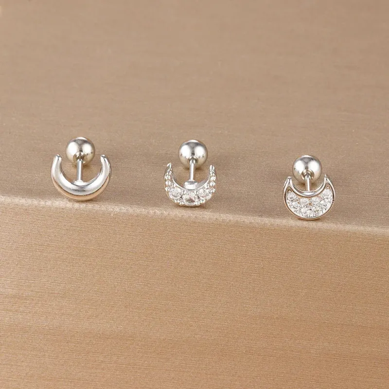 Crown & Zircon Stud Earring Set sold by Victoria Emerson