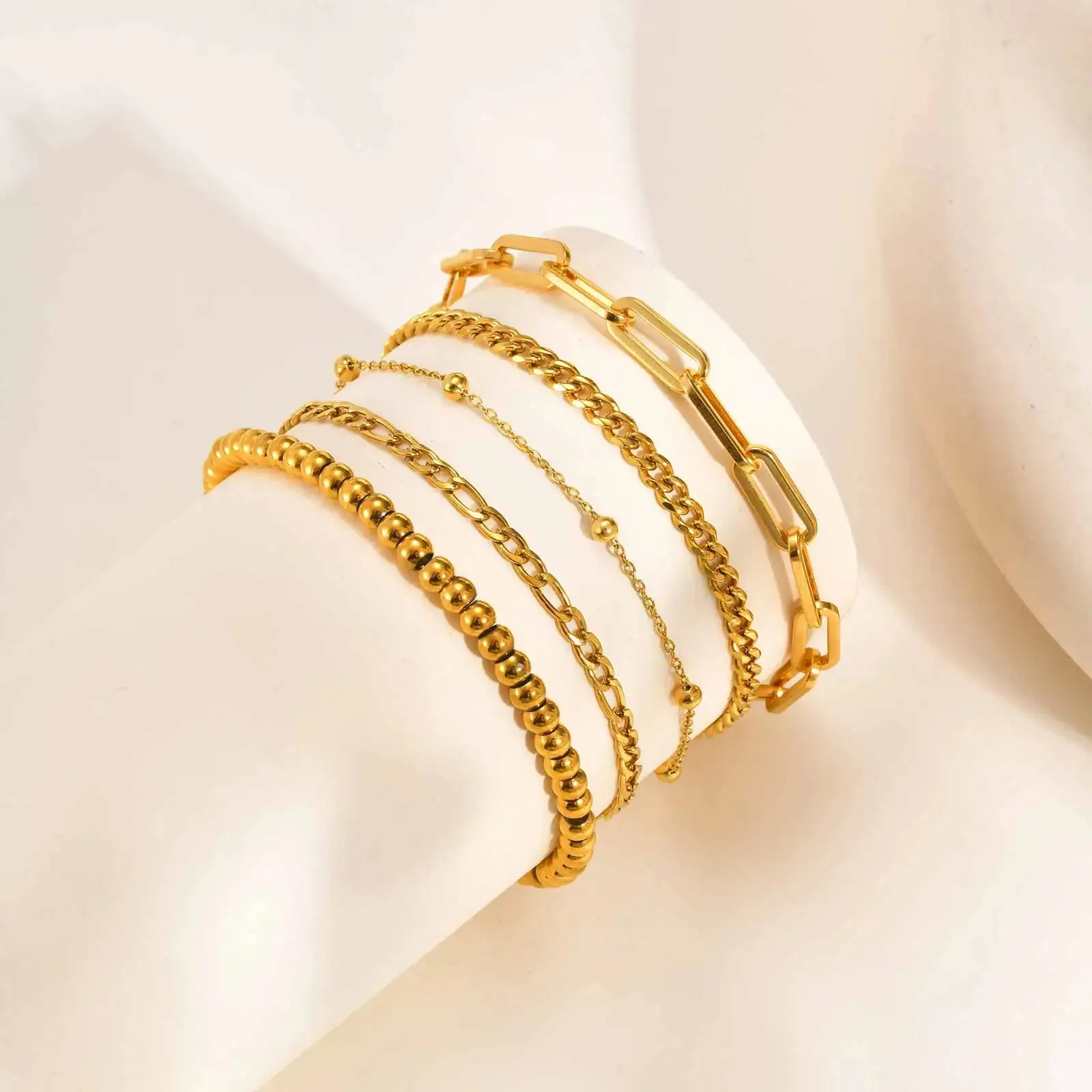 Everyday Gold Stack Bracelet Set sold by Victoria Emerson product image thumbnail 3