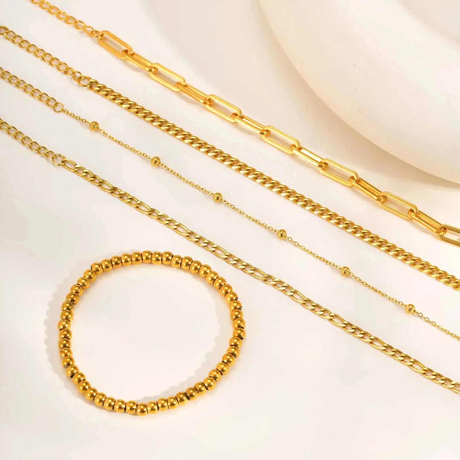 Everyday Gold Stack Bracelet Set sold by Victoria Emerson product image thumbnail 4
