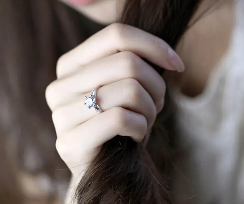 Six-Prong Classic Solitaire Ring sold by Victoria Emerson product image thumbnail 4