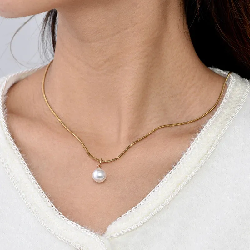 Simple Pearl Pendant Necklace sold by Victoria Emerson