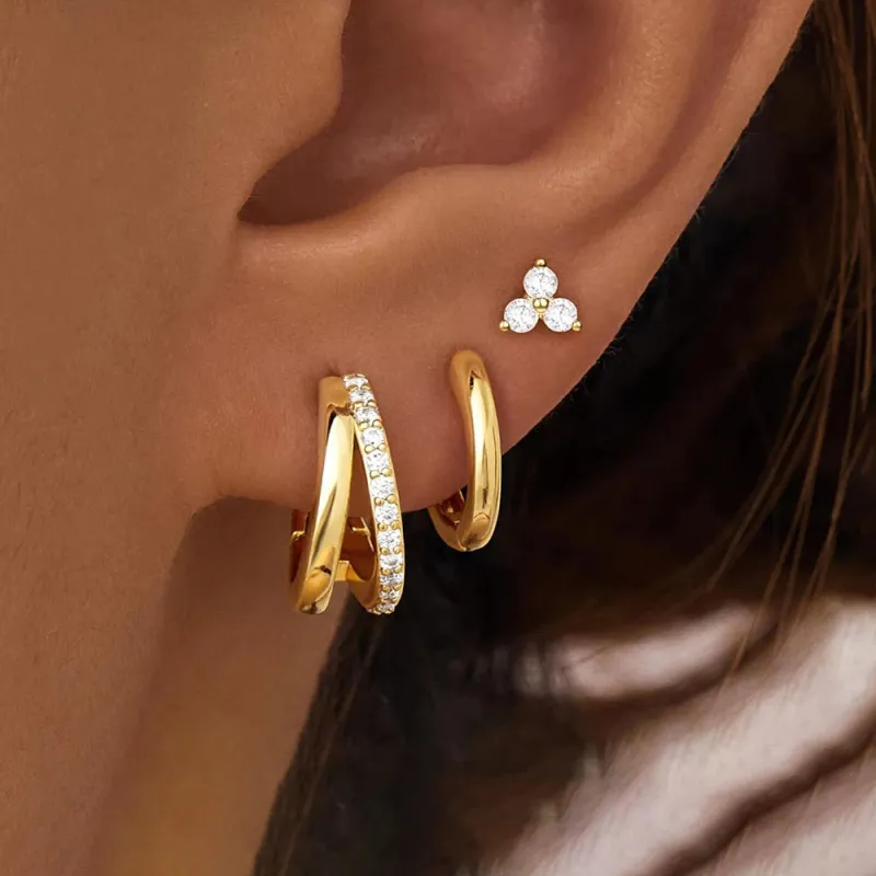 Aurora Double Circle Huggies sold by Victoria Emerson