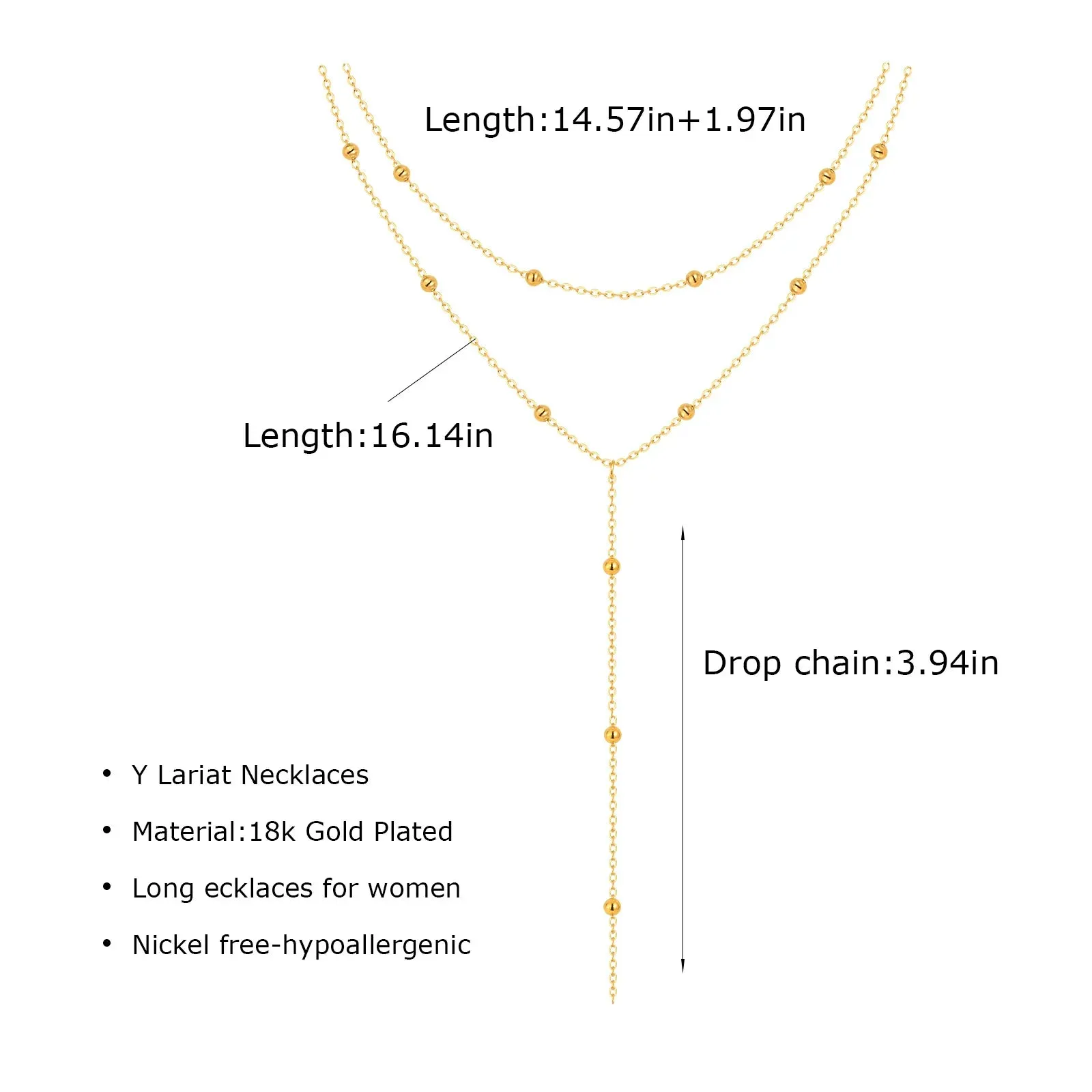 Grace Y-Drop Lariat Necklace sold by Victoria Emerson product image thumbnail 5