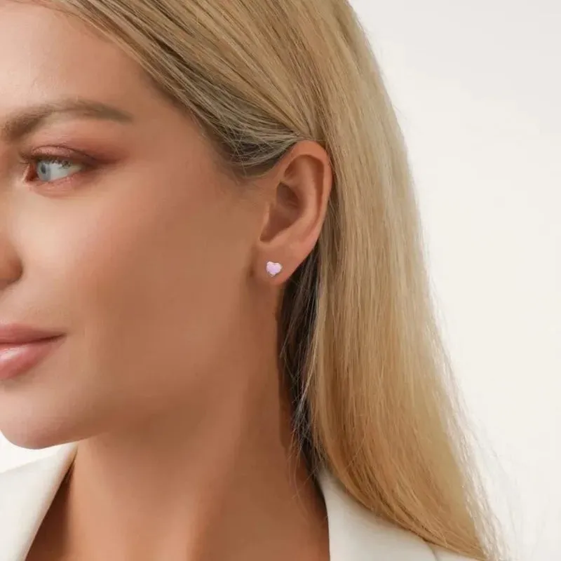 Sweetheart Titanium Stud Earrings sold by Victoria Emerson product image thumbnail 2