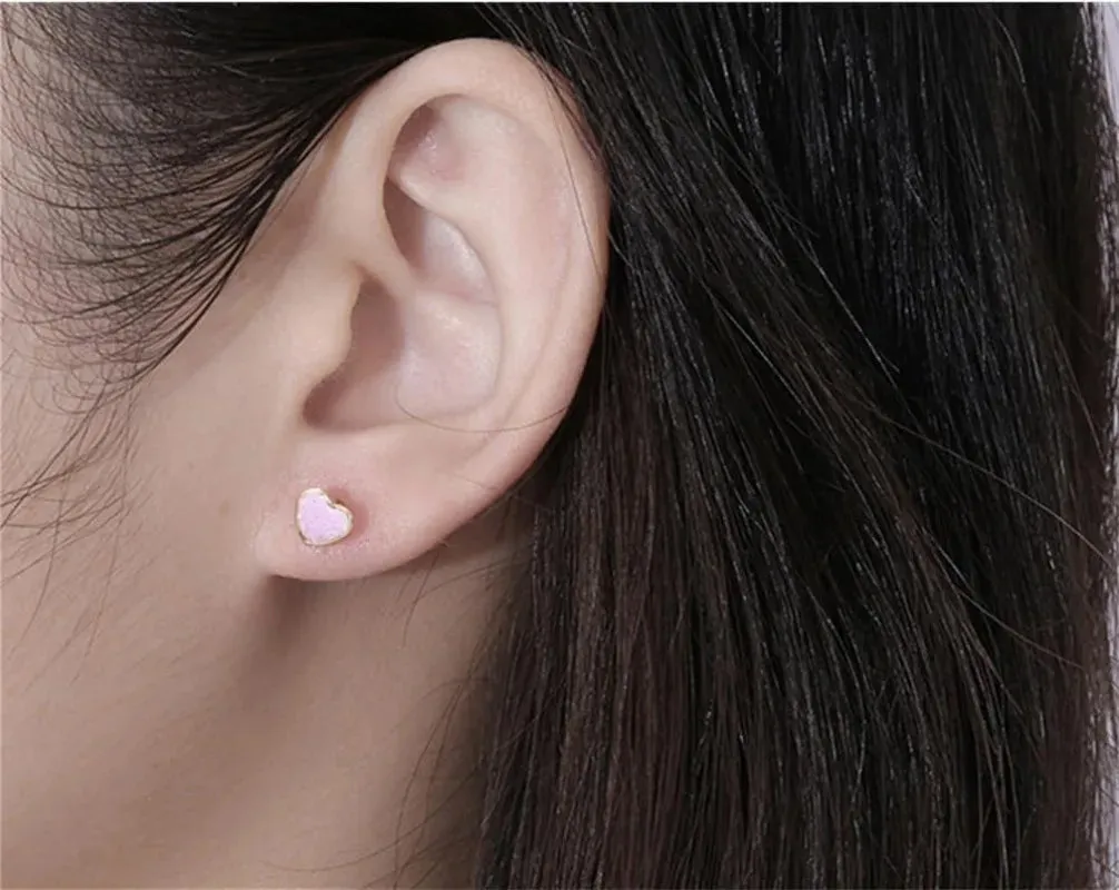 Sweetheart Titanium Stud Earrings sold by Victoria Emerson product image thumbnail 3