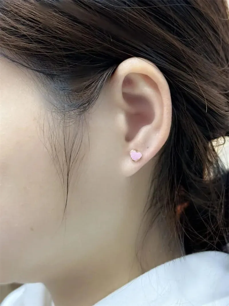Sweetheart Titanium Stud Earrings sold by Victoria Emerson product image thumbnail 4
