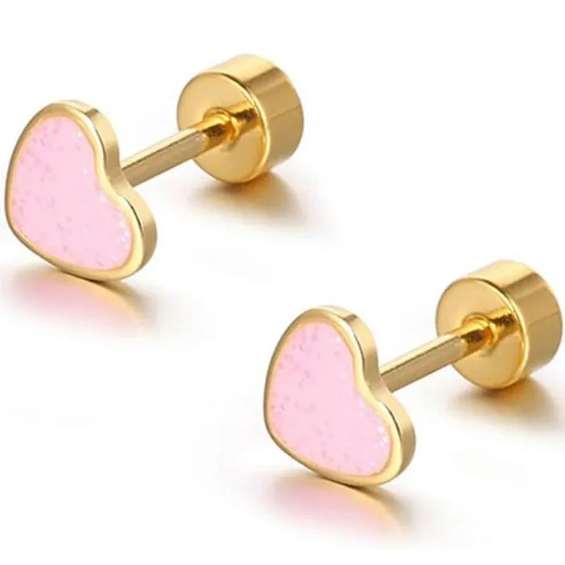 Sweetheart Titanium Stud Earrings sold by Victoria Emerson