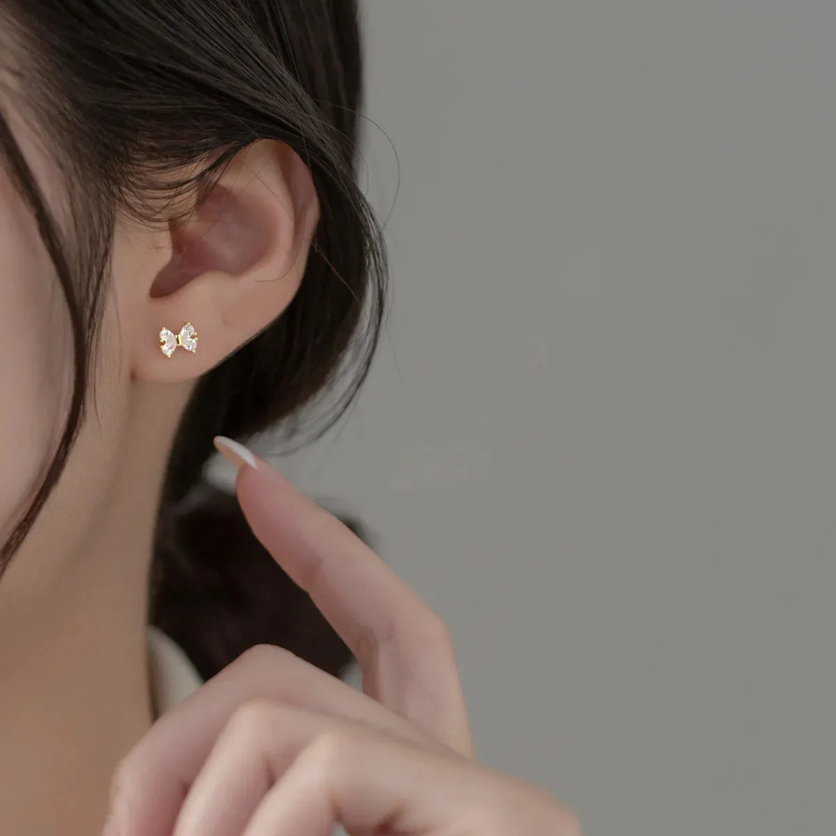 Mini Gold Stud Earrings sold by Victoria Emerson product image thumbnail 3