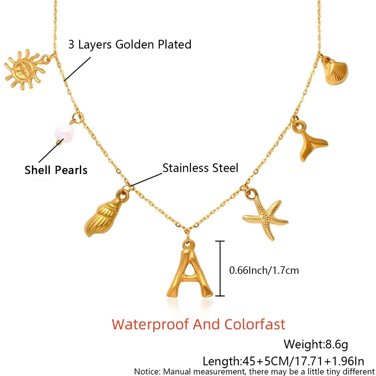 Seaside Shell Charm Necklace sold by Victoria Emerson product image thumbnail 4