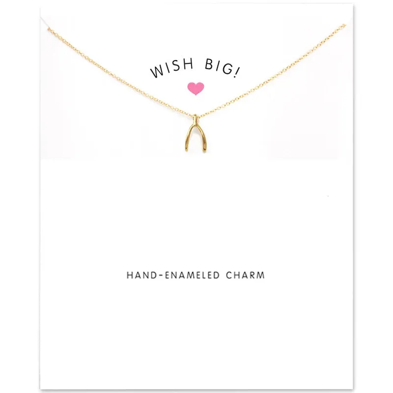 Wish Big Wishbone Necklace sold by Victoria Emerson